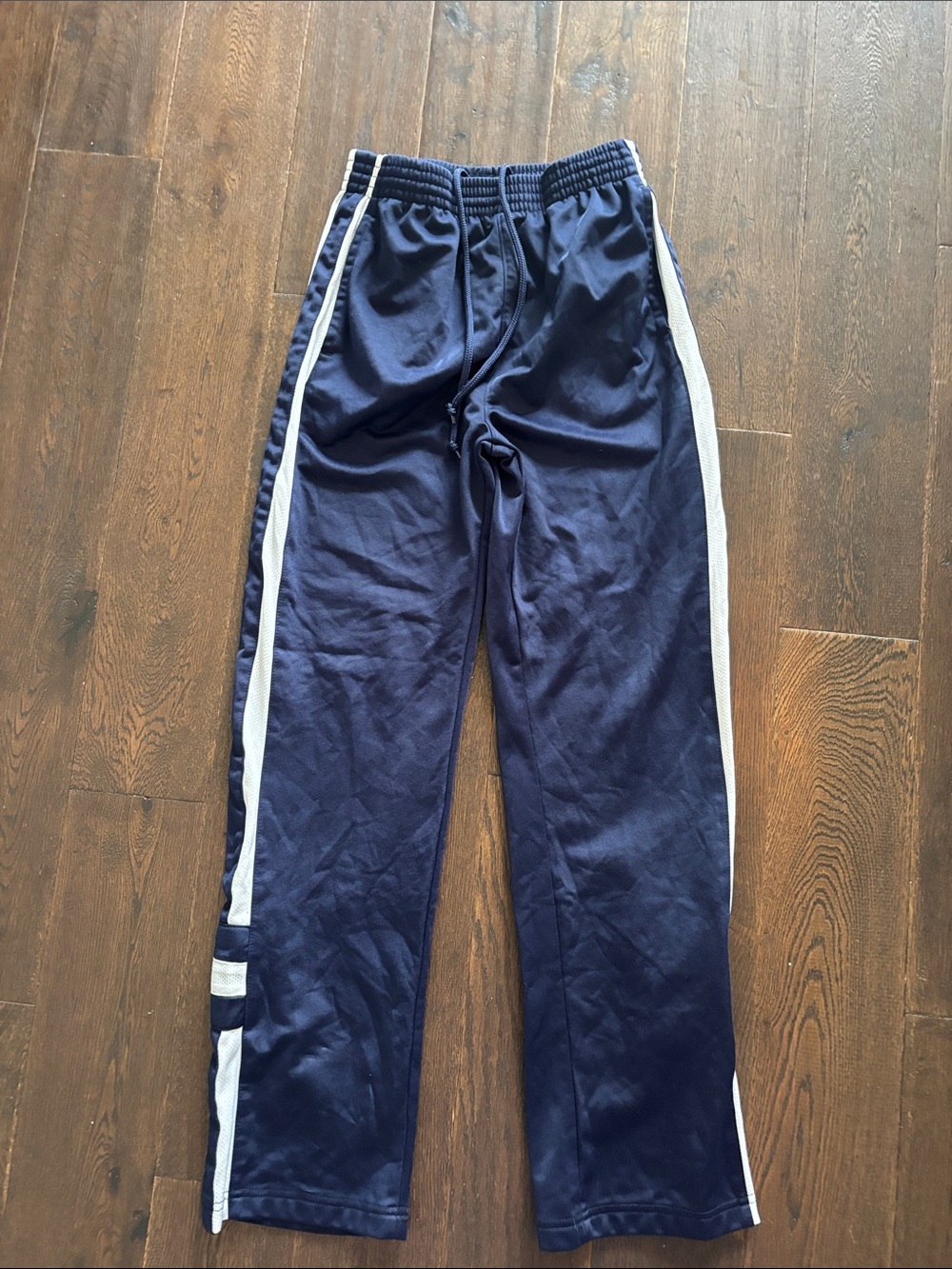 Boys  Navy Track Pants with White Side Stripes